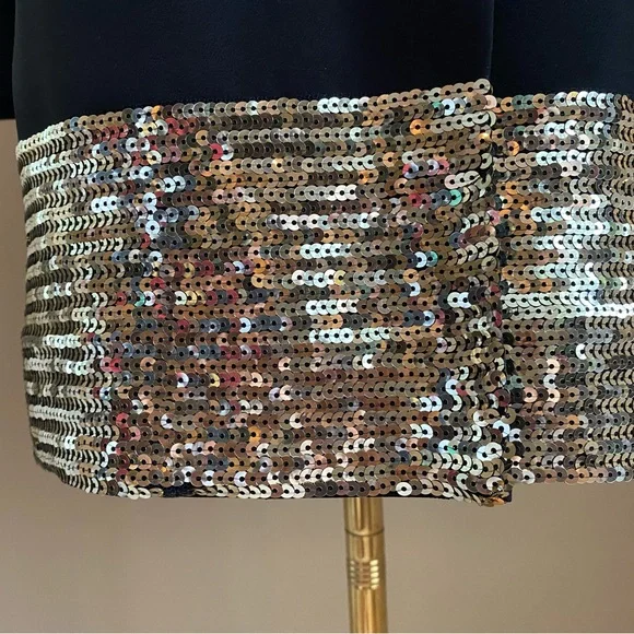 Laundry By Shelli Segal Black and Gold Mini Dress - Picture 9 of 9